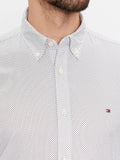 Tommy Hilfiger Camicia Classica Flex Mini Print Uomo MW0MW33762 - Bianco