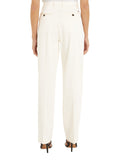 Tommy Hilfiger Pantalone Straight Relaxed Straight Donna WW0WW40509 - Bianco