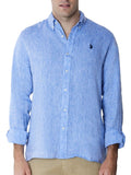 U.S. Polo Assn. Camicia Casual Camicia Cale Lino Uomo 50816-67762 - Celeste