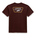 Vans T-shirt Full Patch Back Uomo VN0000F8 Bitter Chocolate/ochre - Marrone