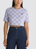 Vans T-shirt Checker Crew Crop Donna VN000GB5 Cosmic Sky - Viola