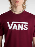 Vans T-shirt Classic Uomo VN000GGG Burgundy/bianco - Bordeaux