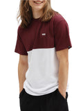 Vans T-shirt Colorblock Bianco Uomo VN0A3CZD Bianco/port Royale - Bordeaux