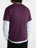 Vans T-shirt Left Chest Logo Uomo VN0A3CZE Vinaccia - Viola