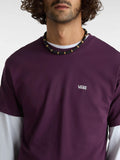 Vans T-shirt Left Chest Logo Uomo VN0A3CZE Vinaccia - Viola