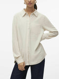 Vero Moda Camicia Casual Donna 10301734 Oatmeal - Avorio