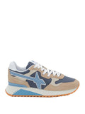 W6YZ Sneakers Yak M Blu Uomo YAK-M. TaupE-NavY-Celeste - Beige