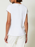 Actitude T-shirt Donna 242AP2450 Papers - Bianco