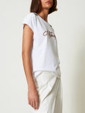 Actitude T-shirt Donna 242AP2450 Papers - Bianco