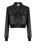 Aniye By Giubbino di Pelle Bomber Quinn Donna 181363 Black - Nero