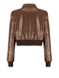 Aniye By Giubbino di Pelle Bomber Quinn Donna 181363 Choco - Marrone