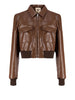 /enaniye by giubbino di pelle bomber quinn donna 181363 choco marrone 510142