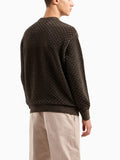 Armani Exchange Pullover Uomo 6DZM1PZM4GZ - Marrone