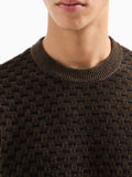 Armani Exchange Pullover Uomo 6DZM1PZM4GZ - Marrone