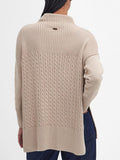 Barbour Pullover Stitch Guernsey Cape Donna LKN1169 White Pepper - Avorio