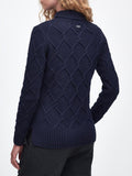 Barbour Pullover Burne Roll Neck Donna LKN1170 Navy - Blu