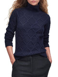 Barbour Pullover Burne Roll Neck Donna LKN1170 Navy - Blu