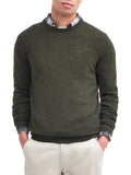 Barbour Pullover Essential Crew Neck Uomo MKN0345 Seaweed - Verde