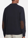 Barbour Pullover Maglione Essential Patch Crew Uomo MKN0584 Navy - Blu