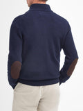 Barbour Pullover Essential Patch Half Uomo MKN0585 Navy - Blu