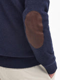 Barbour Pullover Essential Patch Half Uomo MKN0585 Navy - Blu