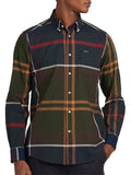 Barbour Camicia Casual Dunoon Taillored Uomo MSH4980 - Verde