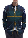 Barbour Camicia Casual Dunoon Taillored Uomo MSH4980 - Blu