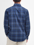 Barbour Camicia Casual Wetheram Tailored Uomo MSH4982 Midnight Tartan - Blu