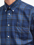 Barbour Camicia Casual Wetheram Tailored Uomo MSH4982 Midnight Tartan - Blu