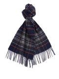 Barbour Sciarpa New Check Tartan Unisex USC0137 Navy/dark Ginger - Blu