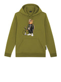 Baron Filou Felpa Cappuccio Uomo HOODIE LXXXIV Majestic Moss - Verde