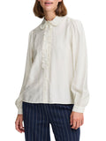 b.young Camicia Casual Camicia Byibine Frill Donna 20815238 Marshmallow - Bianco