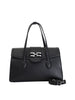 /encafenoir borsa shopper shopping bag con pattina applicazione di morsett donna c3yf0714 nero 9815836