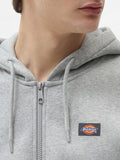 Dickies Felpa Zip Oakport Uomo DK0A4XD3 Grey Melange - Grigio