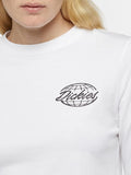 Dickies T-shirt Globe Tee Ls Donna DK0A863O White - Bianco