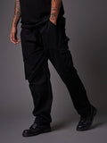 Dolly Noire Pantalone Cargo Ripstop Baggy Uomo PA205-PZ Black - Nero