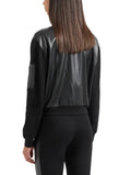 Ea7 Giubbino di Pelle Bomber Ecopelle Donna 6DTM34TJZOZ Black - Nero