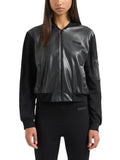 Ea7 Giubbino di Pelle Bomber Ecopelle Donna 6DTM34TJZOZ Black - Nero