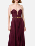 Elisabetta Franchi Vestito Longuette Donna AB62847E2 Rouge Noir - Bordeaux