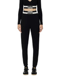 Elisabetta Franchi Pantalone Jogger Tricot Donna KP62S46E2 - Nero