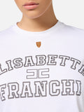 Elisabetta Franchi T-shirt Gesso Donna MA01546E2 Gesso - Avorio