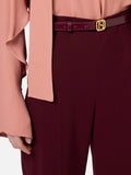 Elisabetta Franchi Pantalone Palazzo Donna PA06147E2 Rouge Noir - Bordeaux