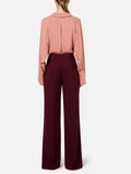 Elisabetta Franchi Pantalone Palazzo Donna PA06147E2 Rouge Noir - Bordeaux