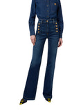 Elisabetta Franchi Jeans a Zampa Donna PJ67D46E2 - Denim