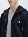 Fred Perry Felpa Cappuccio Uomo J7536 Navy - Blu