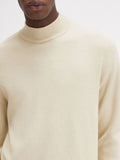 Fred Perry Maglione Laurel Wreath Mock Neck Uomo K8530 Oatmeal - Avorio