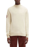 Fred Perry Maglione Laurel Wreath Mock Neck Uomo K8530 Oatmeal - Avorio