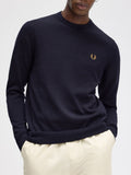 Fred Perry Maglione Classic Crew Neck Uomo K9601 Navy - Blu