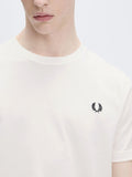 Fred Perry T-shirt Crew Neck Uomo M1600 Snow White - Bianco