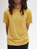 Fred Perry T-shirt Crew Neck Uomo M1600 Honeycomb/ecru - Giallo